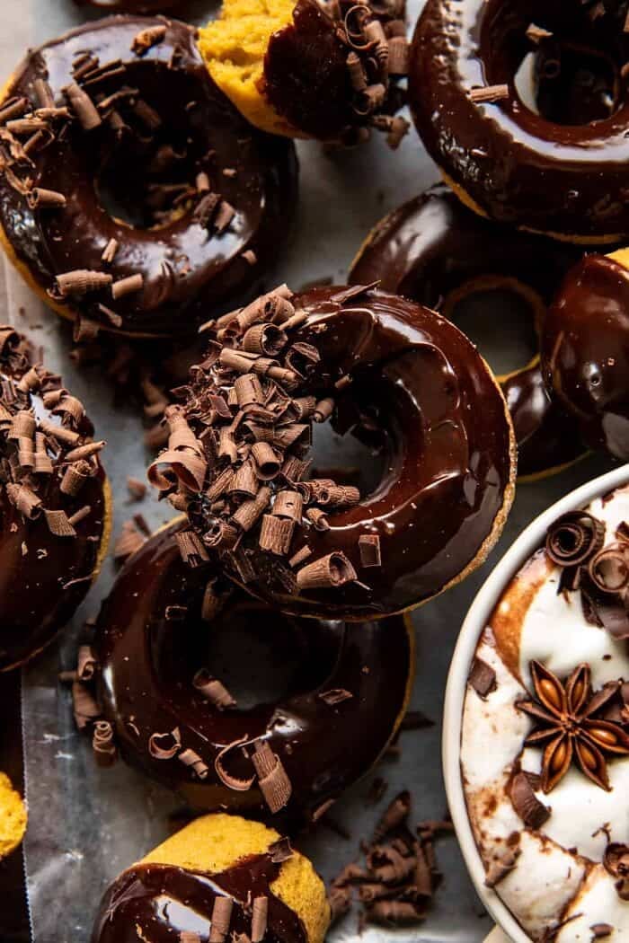 Baked Hot Chocolate Doughnuts