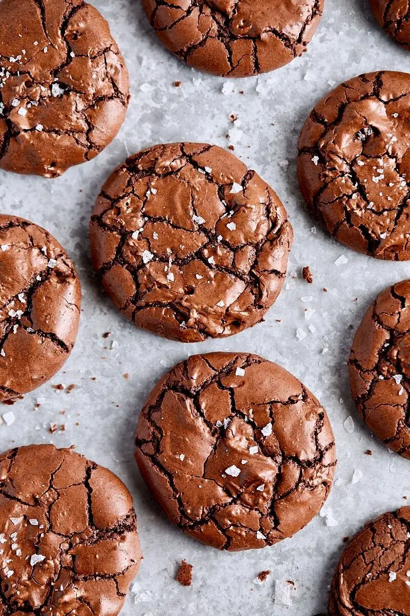 Best Ever Fudgy Salted Brownie Cookies