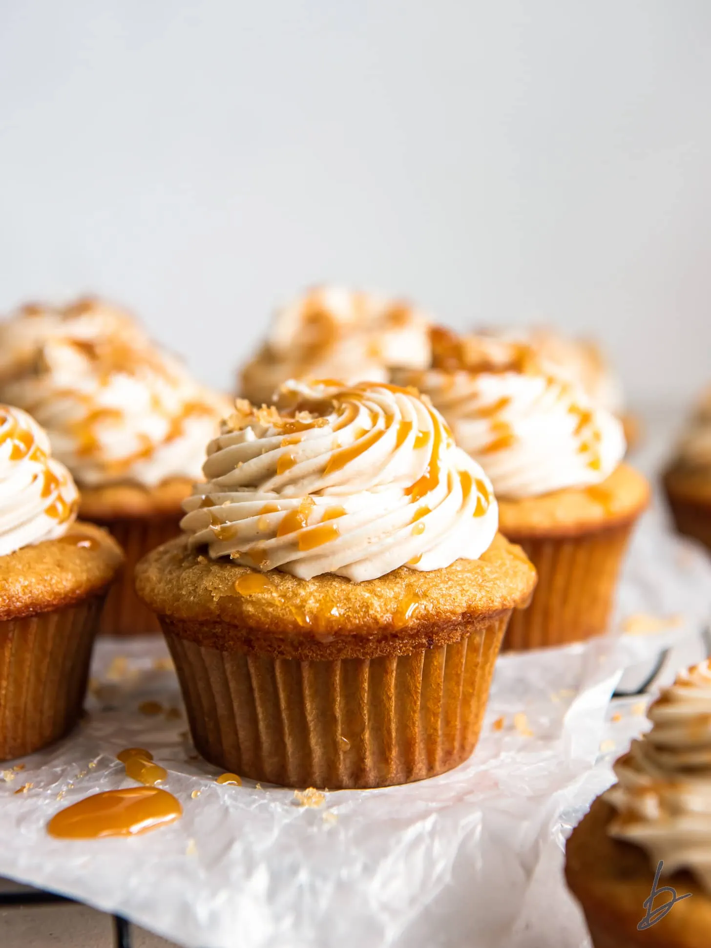 Brown Sugar Cupcakes With Salted Caramel Frosting