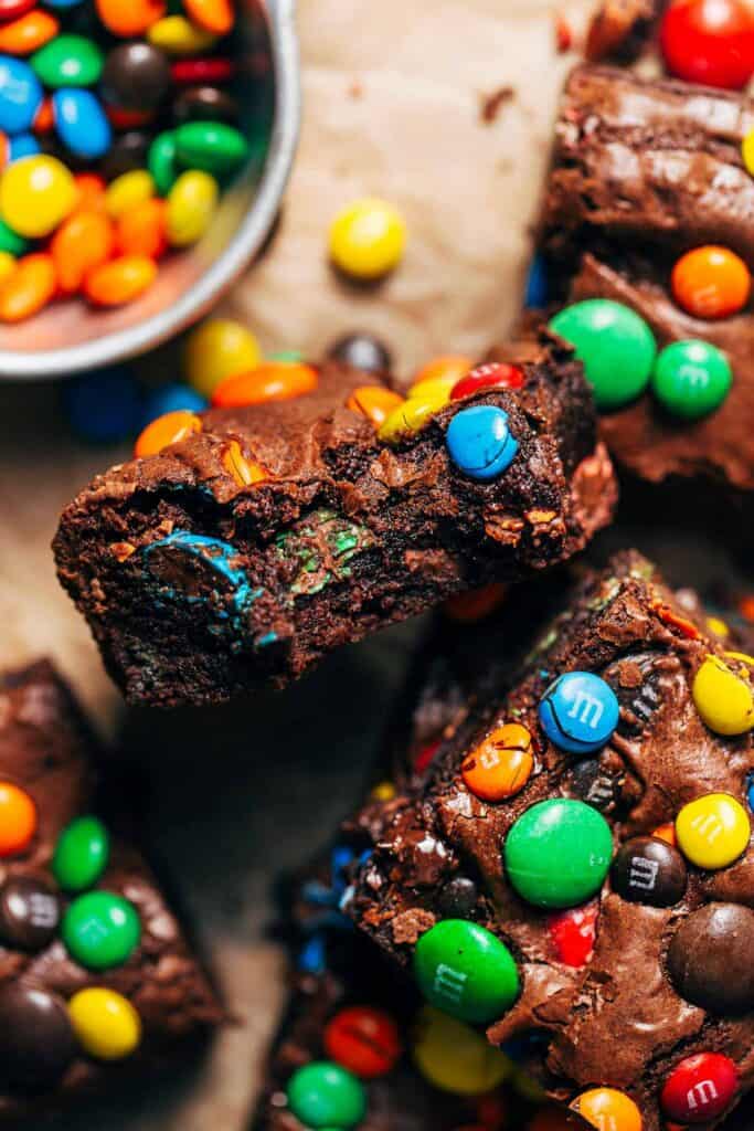 Chewy M&M Brownies
