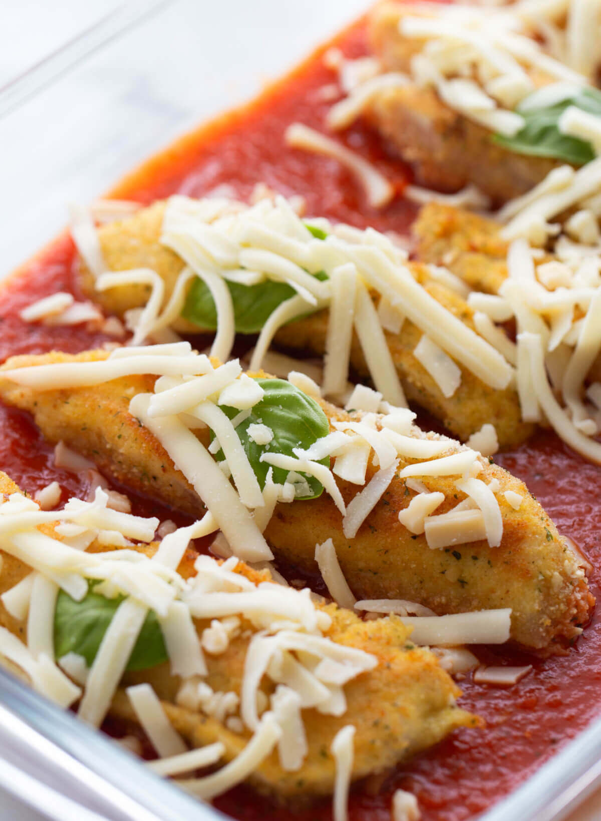 Chicken Tenderloin Marinara Bake