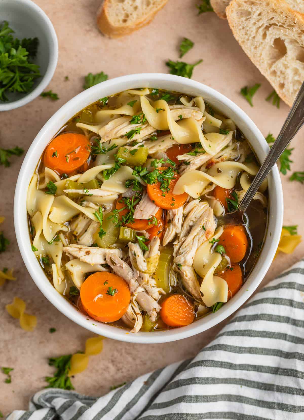 Easy Rotisserie Chicken Noodle Soup