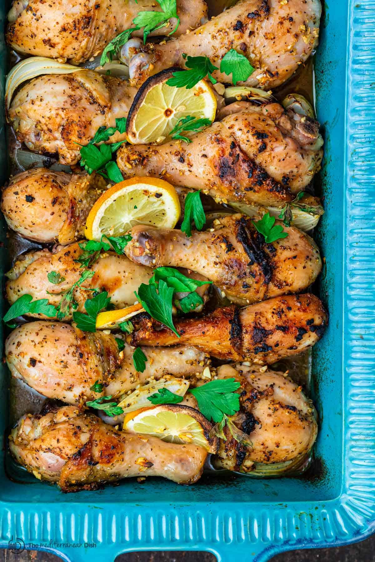 Juicy Baked Chicken Drumsticks With Lemon And Garlic