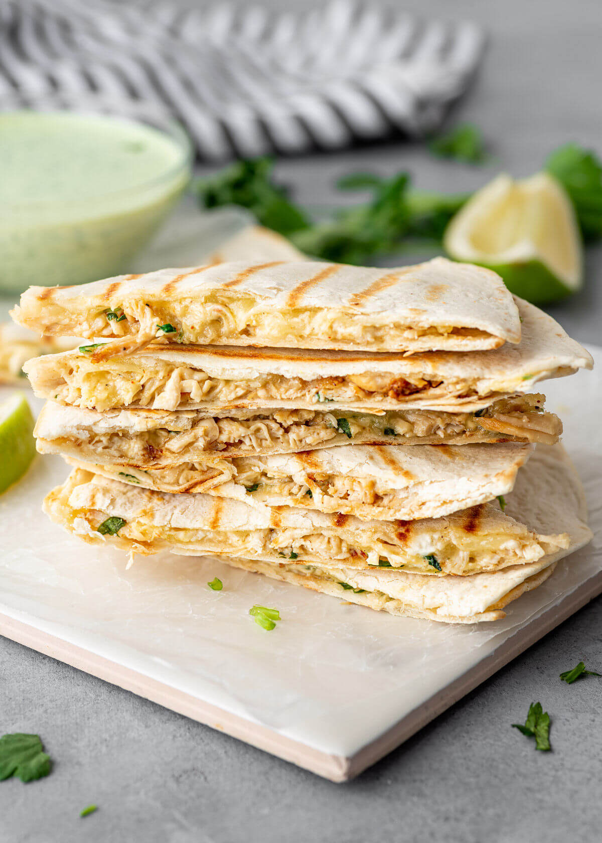 Leftover Chicken Quesadillas