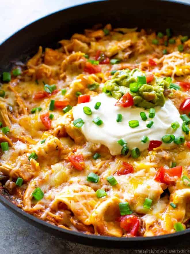 One-Pan Chicken Enchilada Skillet