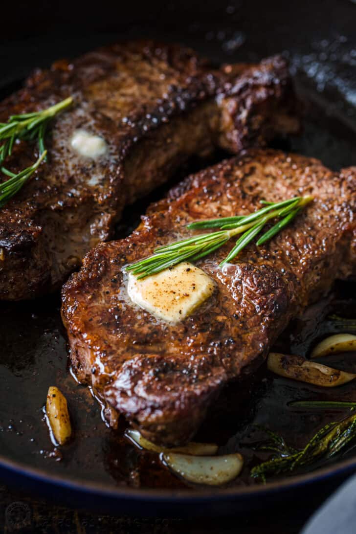 Pan-Seared Steak With Garlic Butter