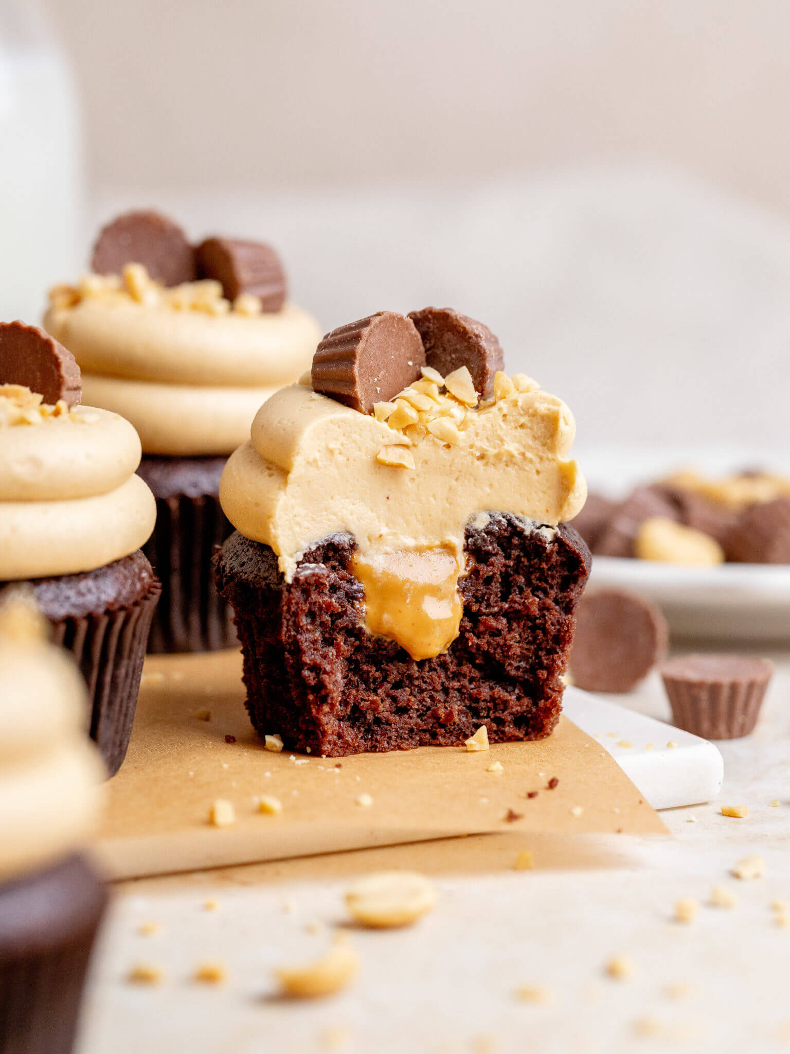 Chocolate Peanut Butter Cupcakes