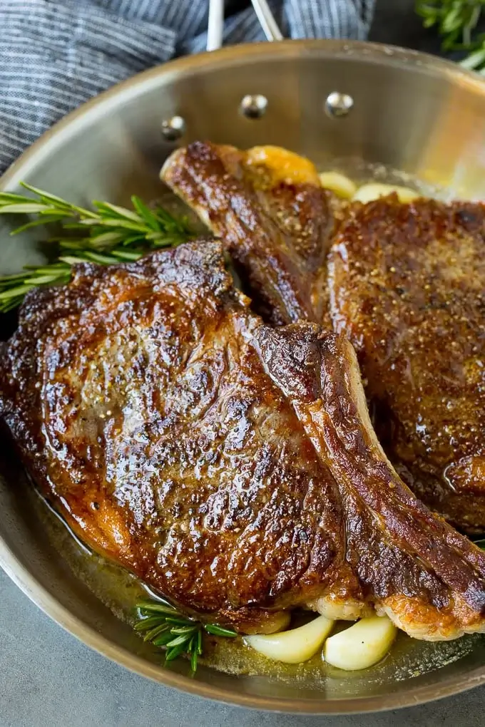 Rib Eye Steak With Garlic Butter