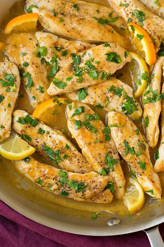 Skillet Citrus Chicken Tenders
