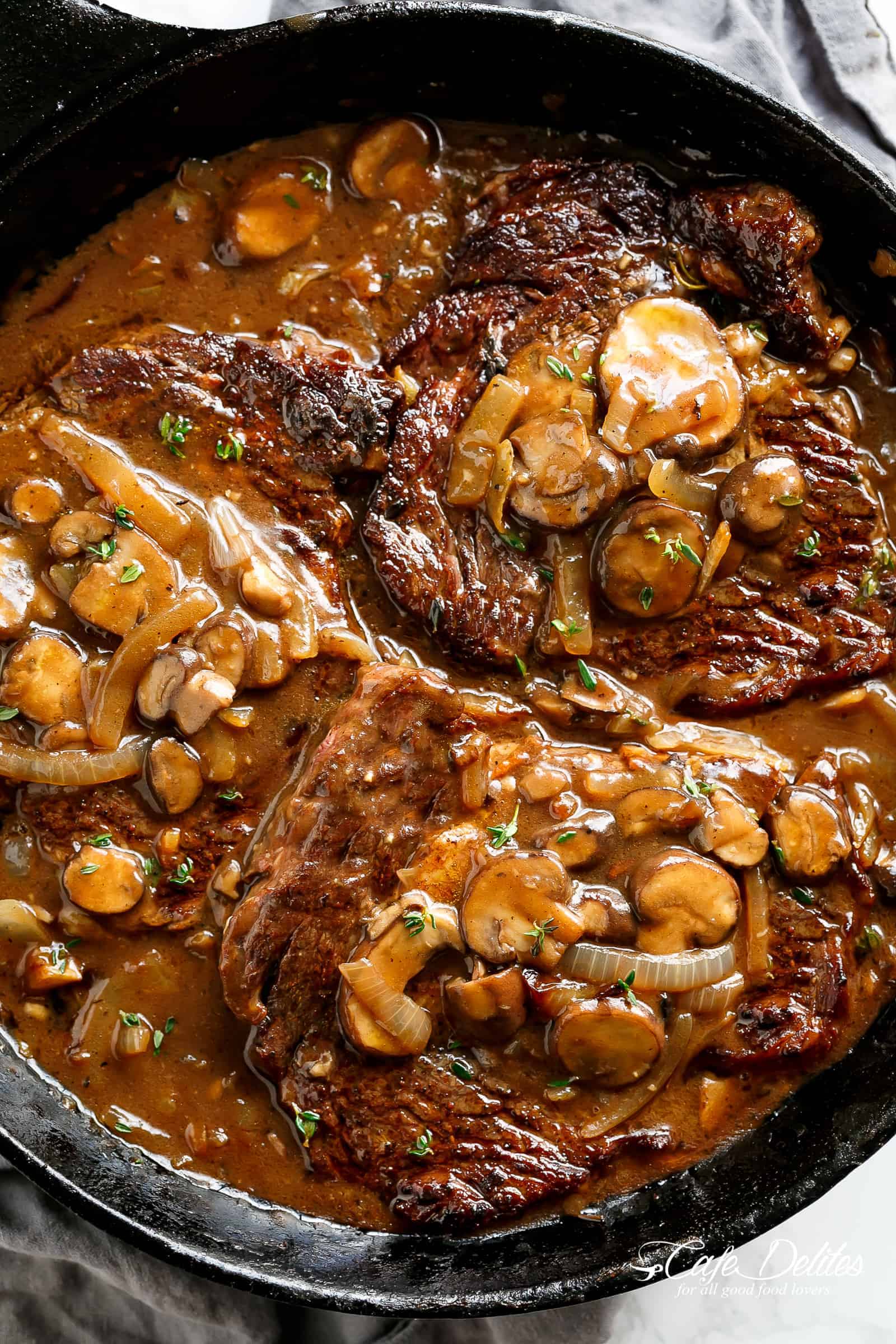 Steaks With Mushroom Gravy