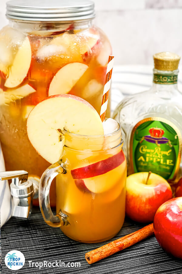Apple Cider Whiskey Punch With Crown Apple