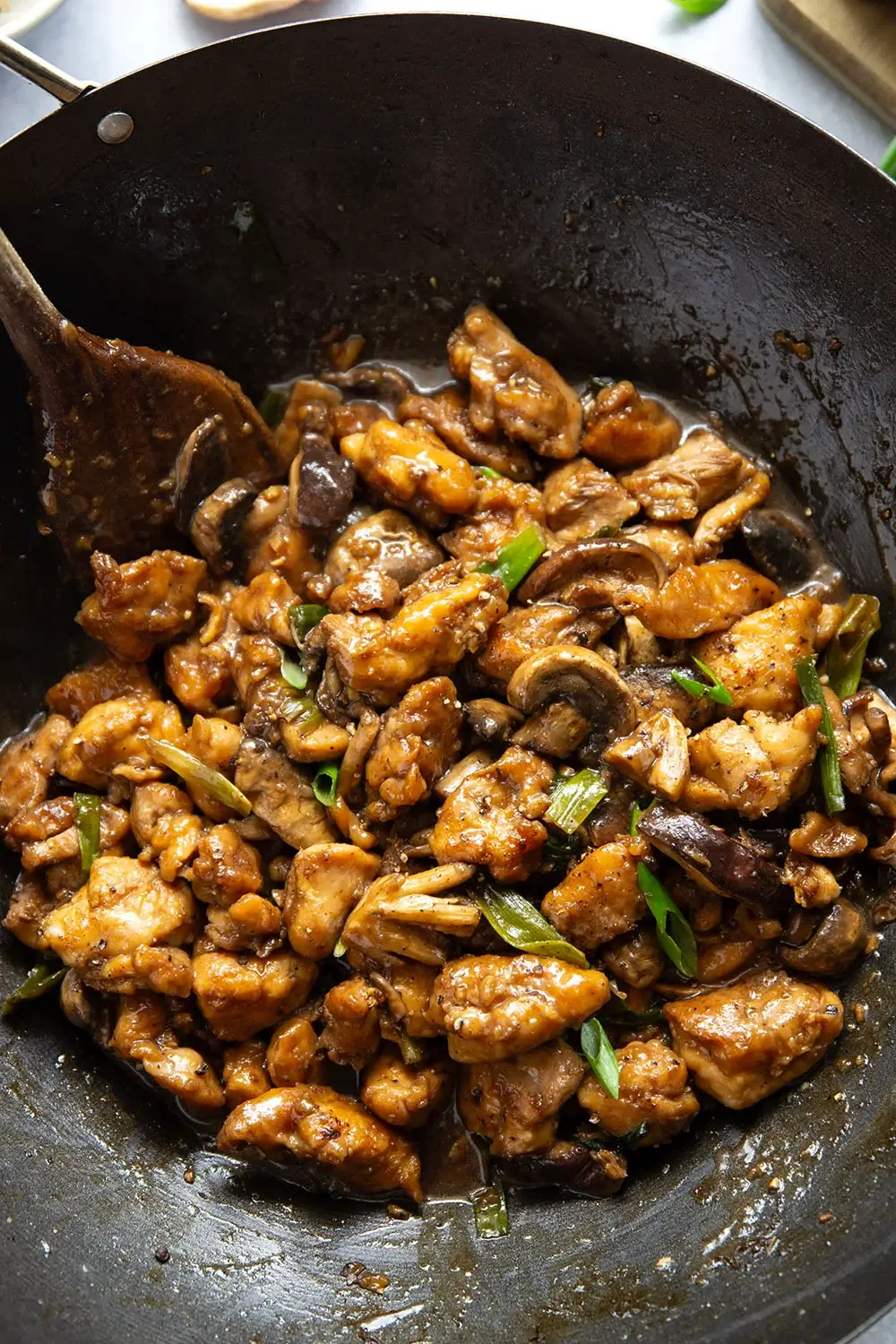 Black Pepper Mushroom Chicken Stir Fry