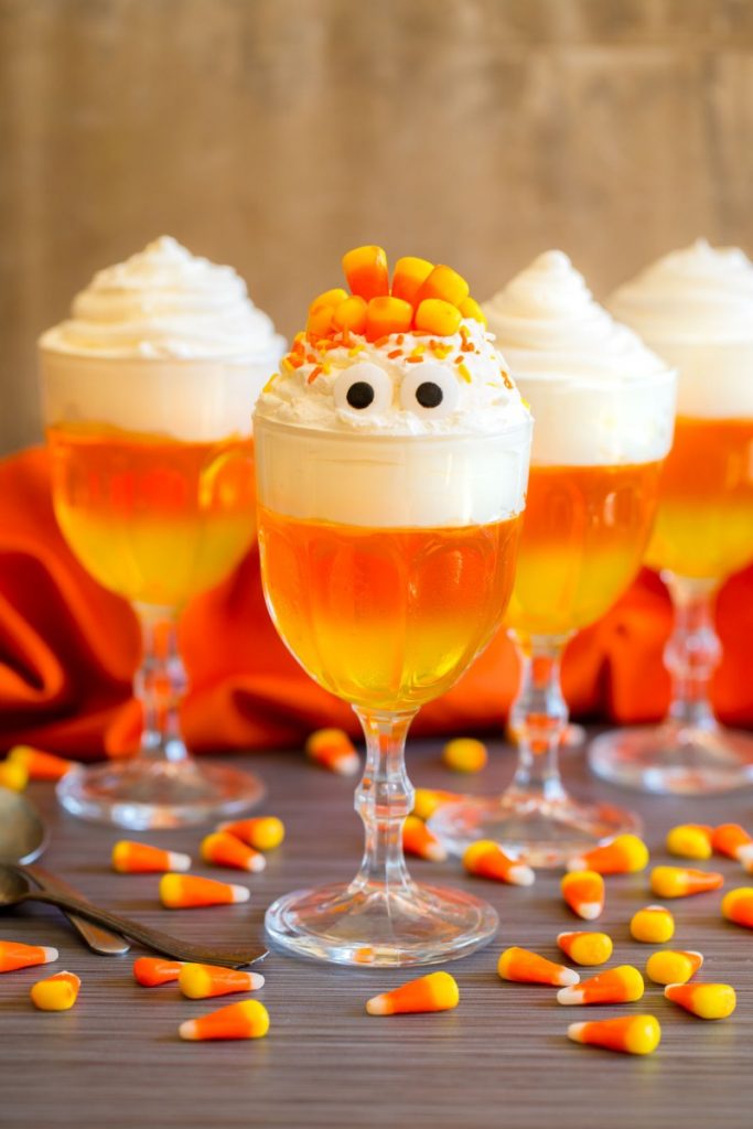 Candy Corn Jello Cups