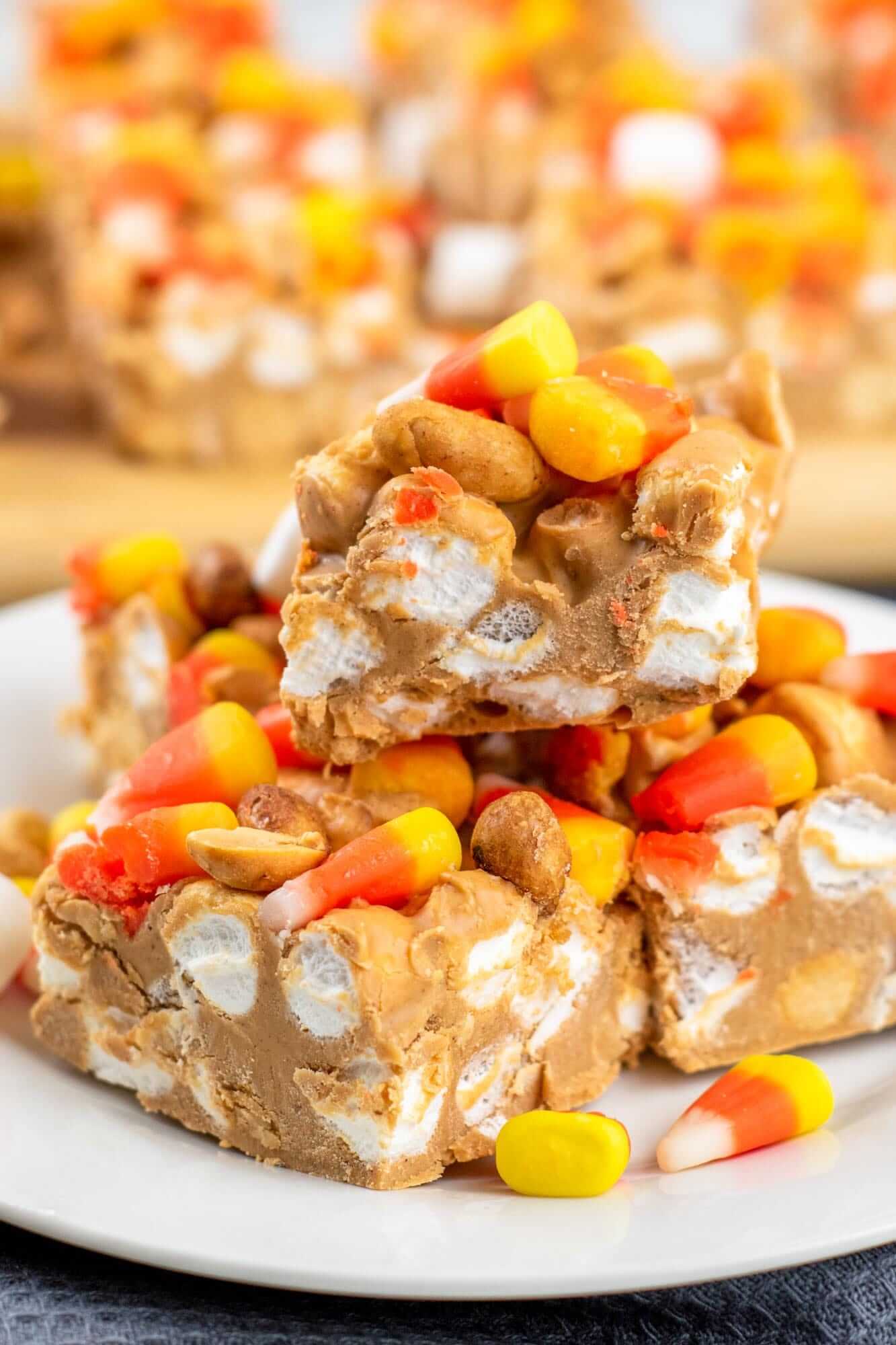 Candy Corn Marshmallow Squares