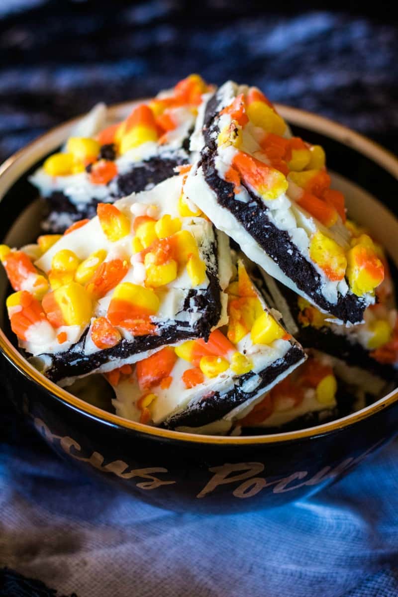 Candy Corn Oreo Truffle Bark Recipe