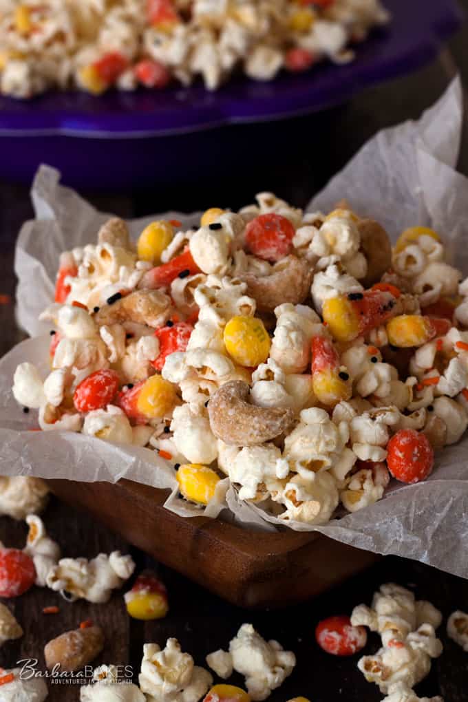 Candy Corn Popcorn For Halloween