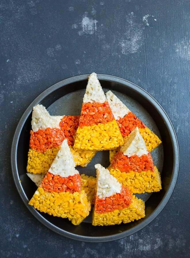 Candy Corn Rice Krispies Treats