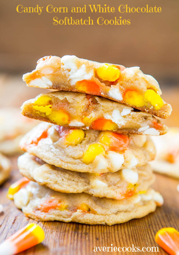 Candy Corn and White Chocolate Cookies