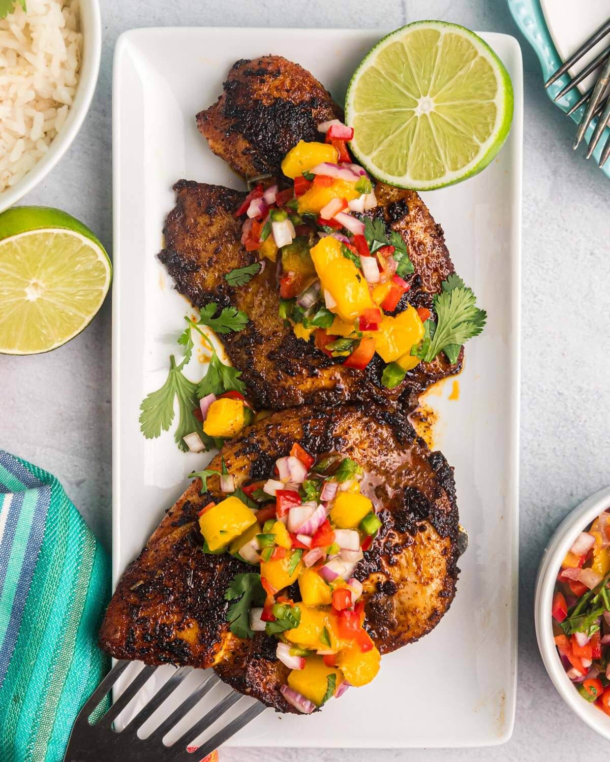 Chili Lime Tilapia With Mango Salsa