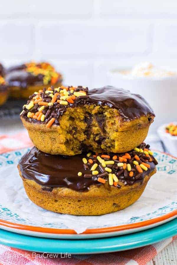 Chocolate Chip Pumpkin Donuts