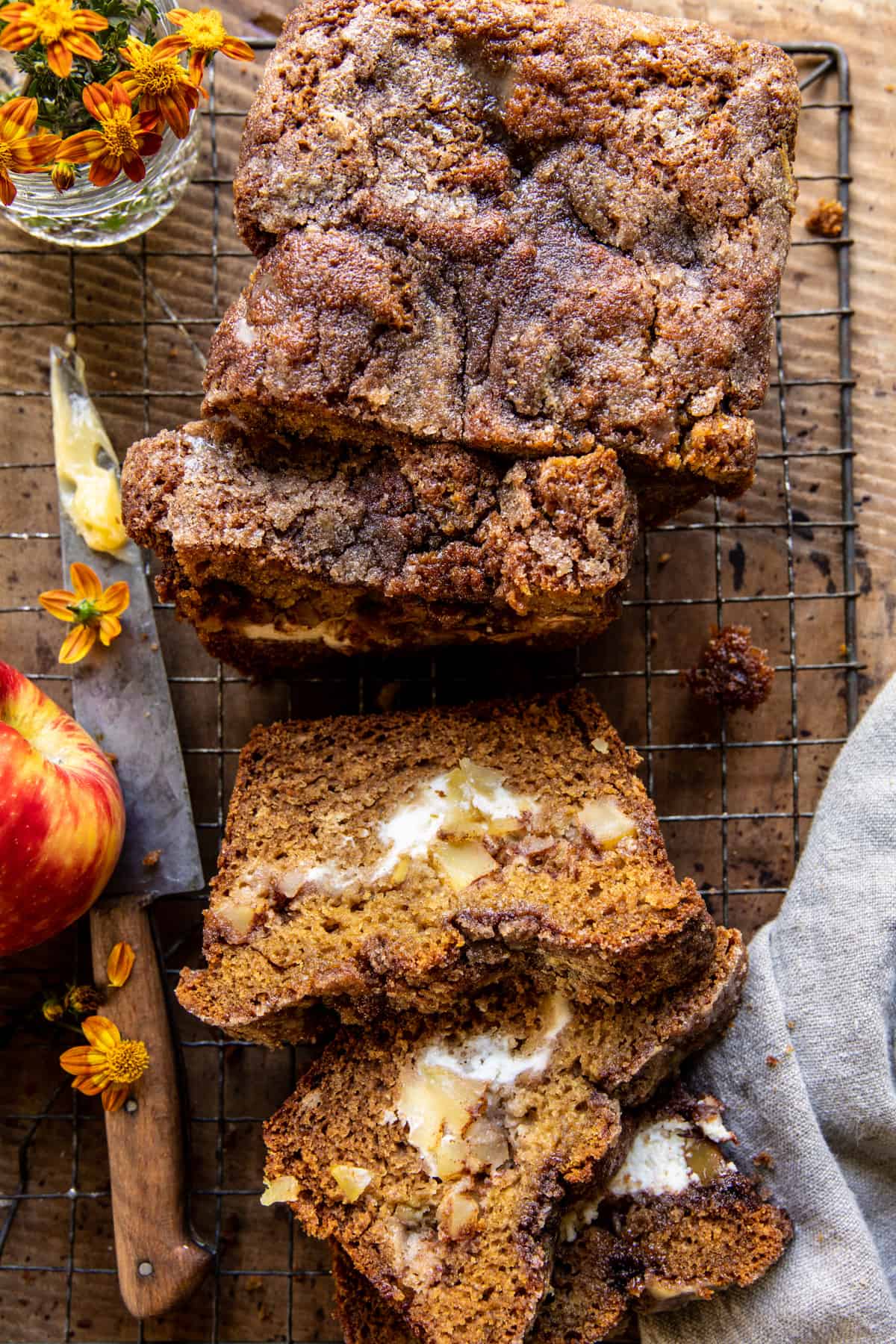 Cinnamon Sugar Swirled Apple Butter Bread