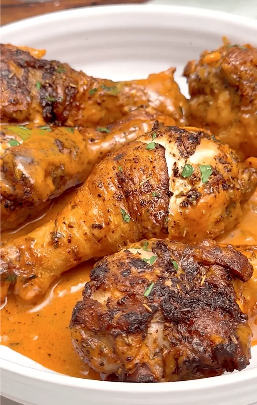 Creamy Baked Chicken Legs