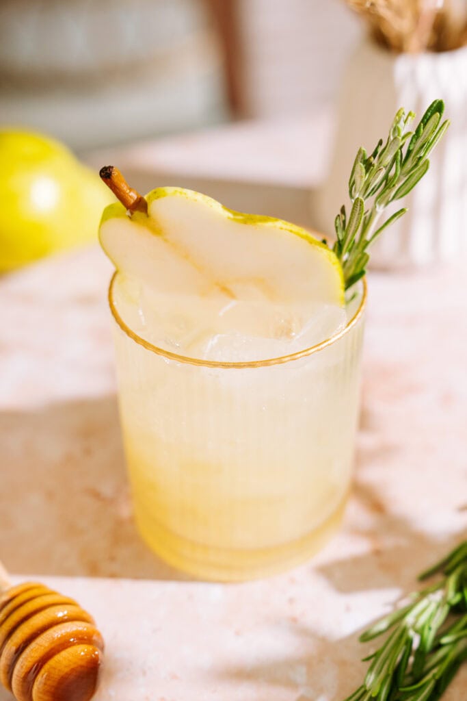 Easy Rosemary Pear Mocktail
