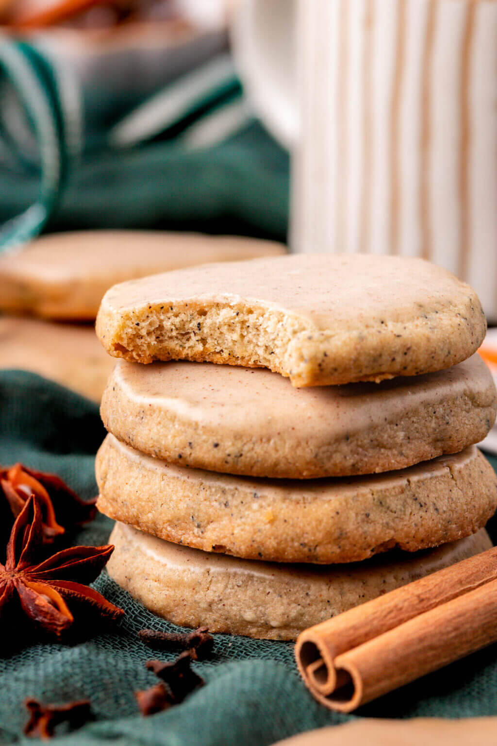Easy Vanilla Chai Shortbread Cookies