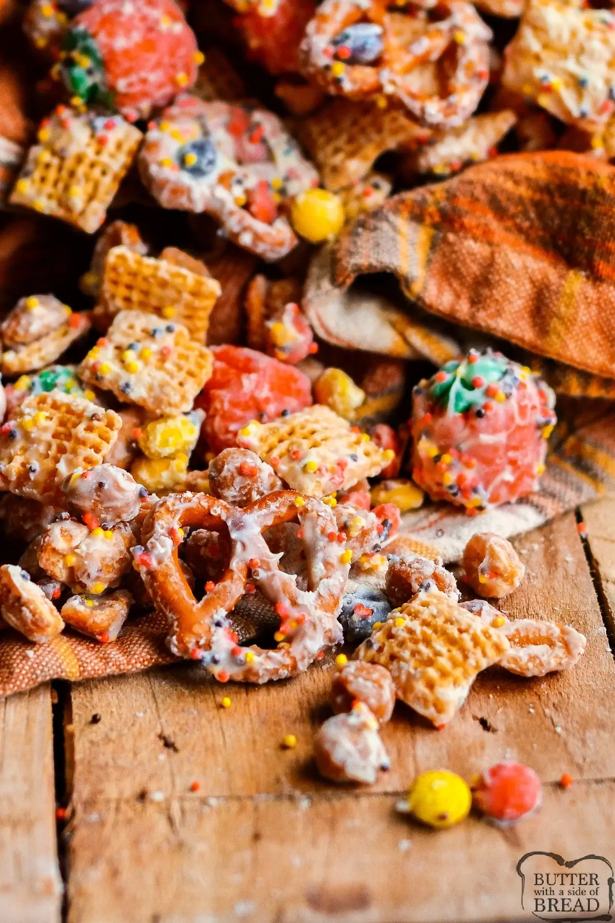Fall White Chocolate Chex Mix