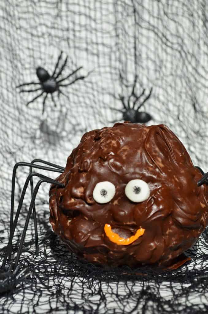 Halloween Spider Popcorn Ball Treat For Parties