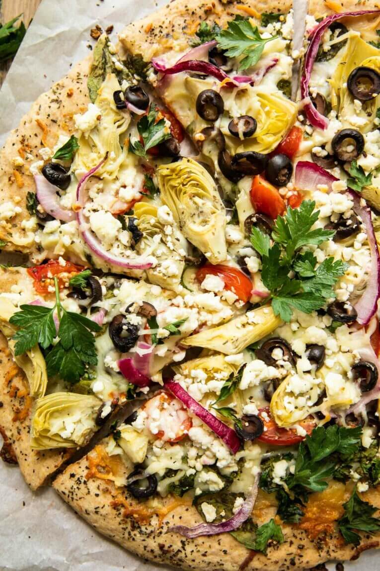 Healthy Mediterranean Pizza recipe