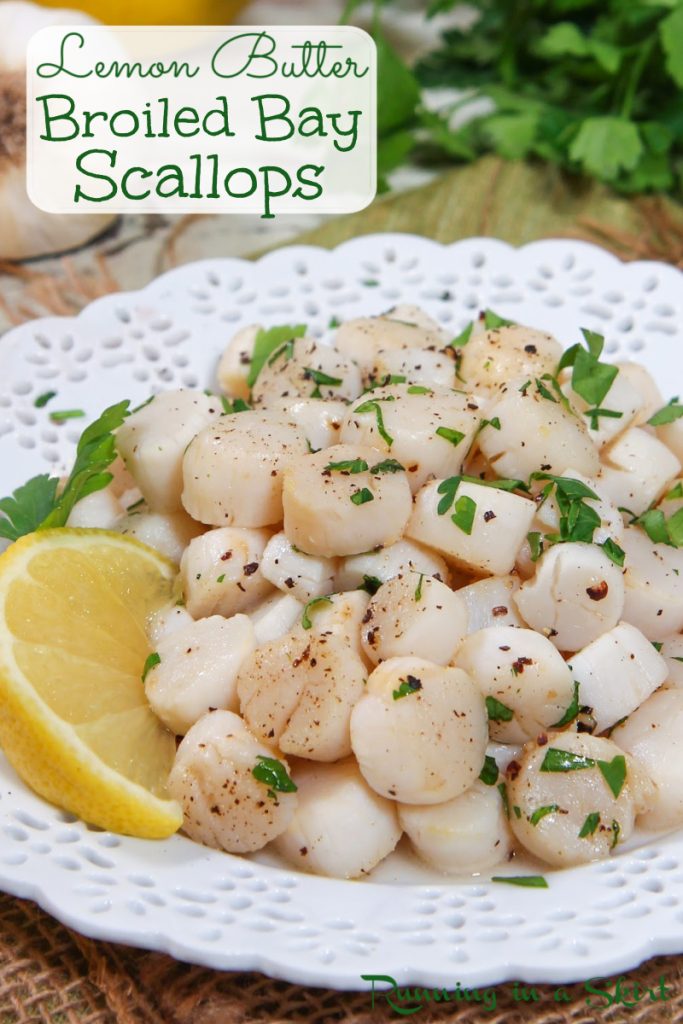Lemon Butter Broiled Bay Scallops