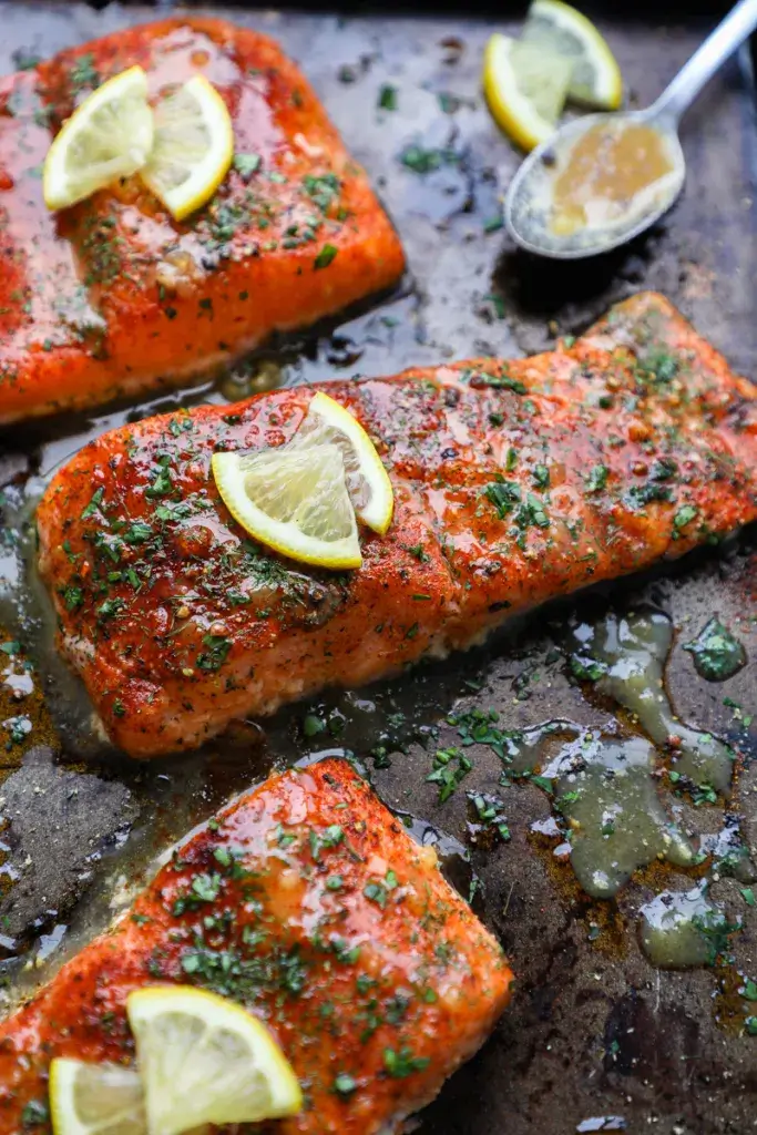 Maple Mustard Glazed Salmon