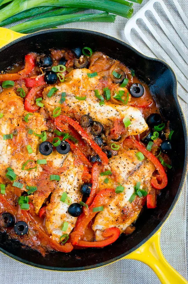One Skillet Tilapia Veracruz