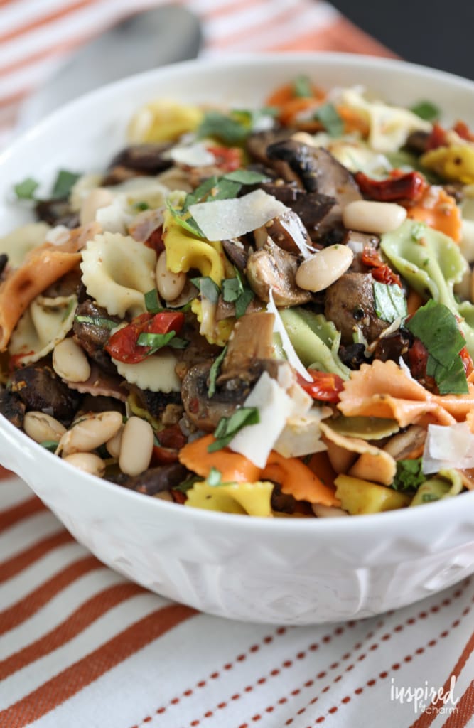Pasta Salad With Roasted Mushrooms