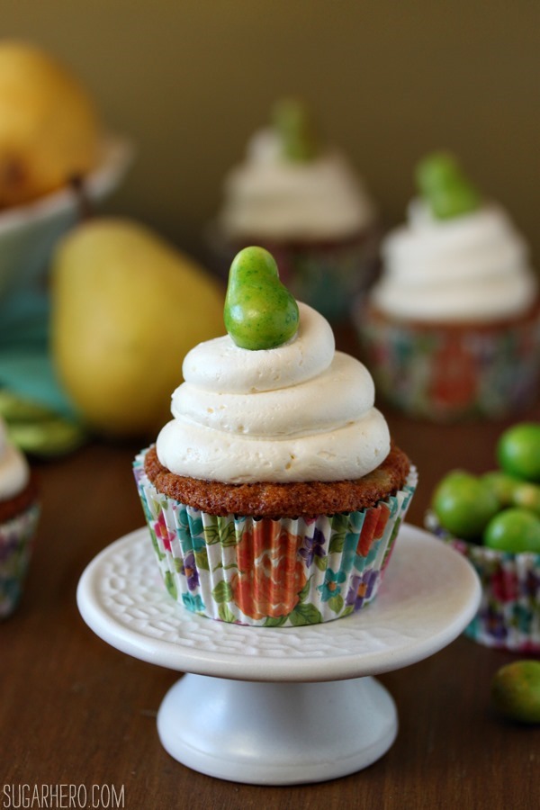 Pear Cupcakes With Honey Buttercream