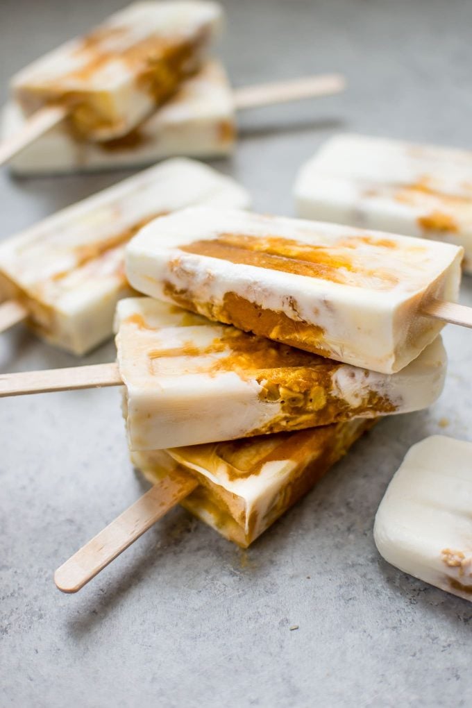 Pumpkin Pie Breakfast Popsicles
