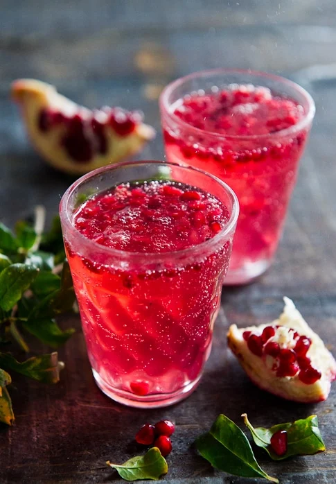 Refreshing Pomegranate Spritzer For Fall
