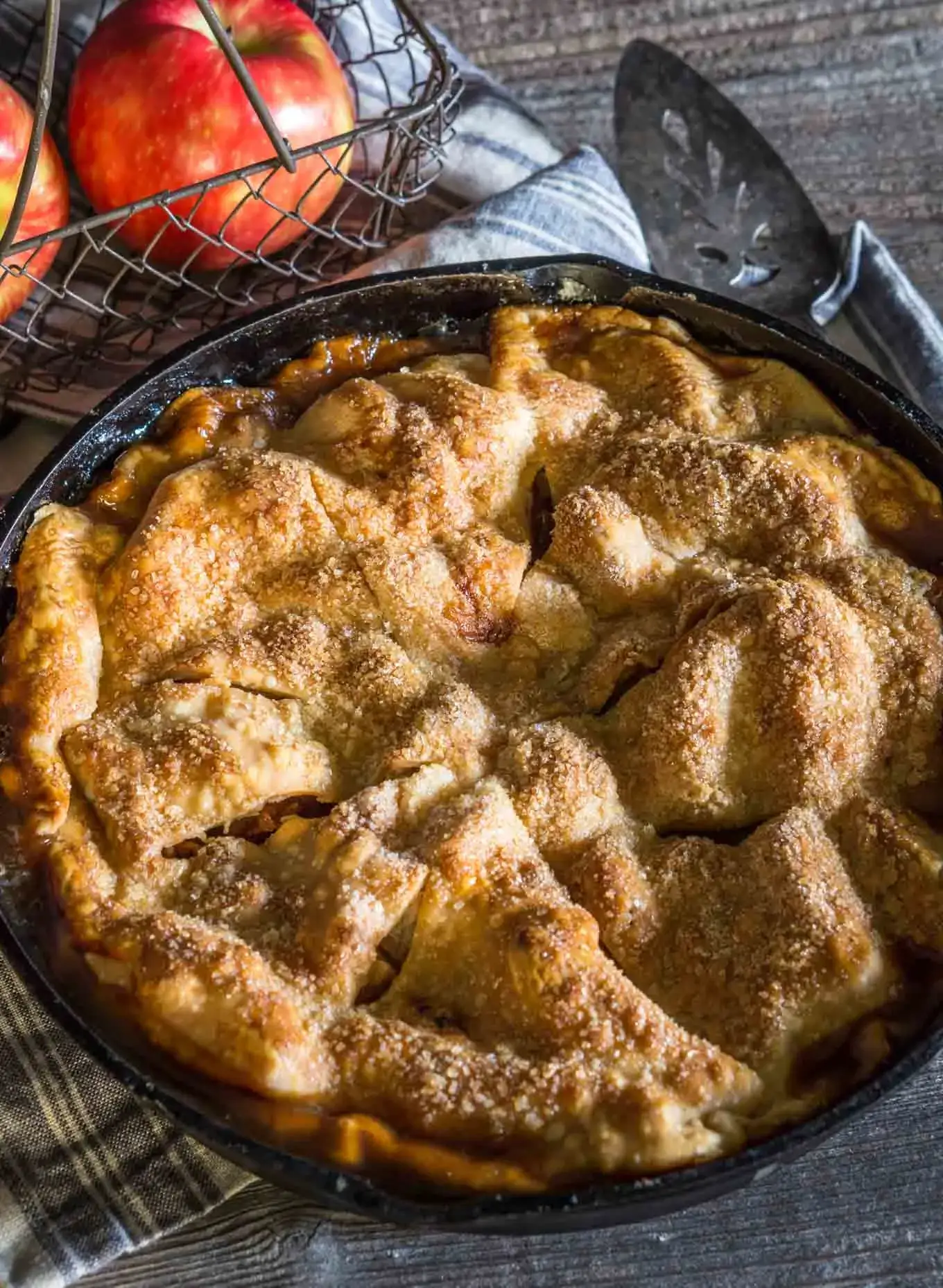 Rustic Skillet Apple Pie Recipe