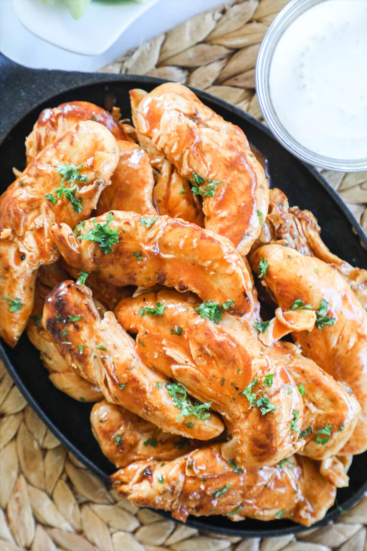 Saucy Buffalo Chicken Tenders (No Breading)