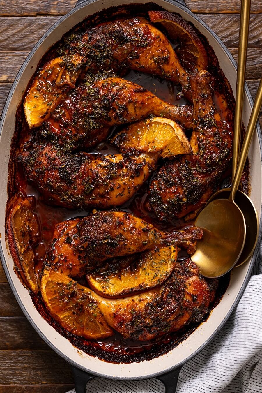 Southern Baked Maple Citrus Chicken Legs