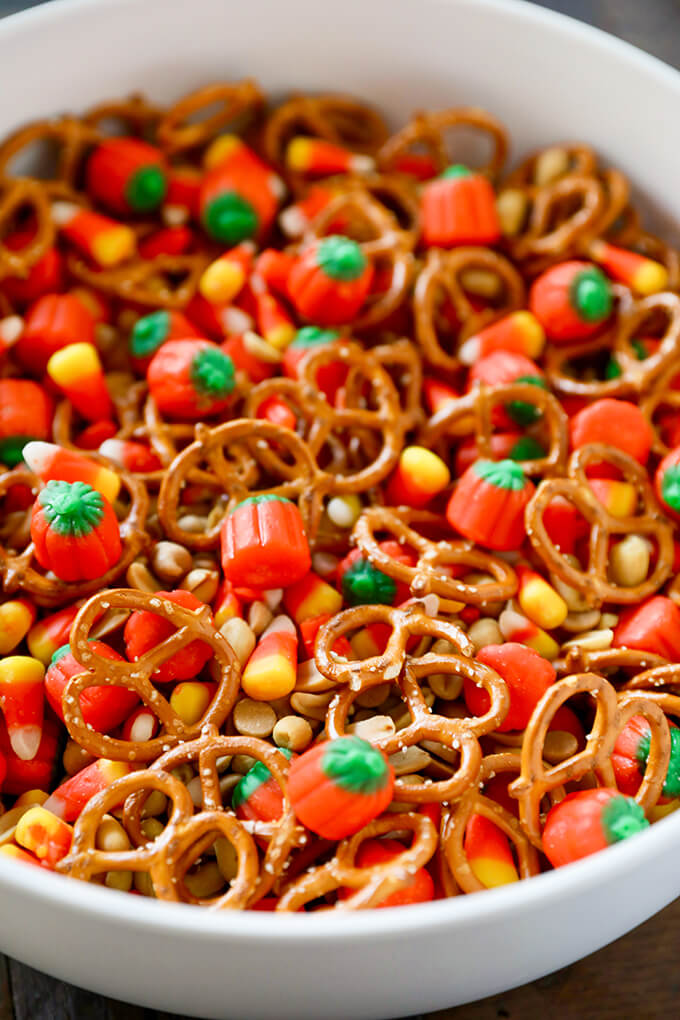 Sweet and Salty Candy Corn Snack Mix