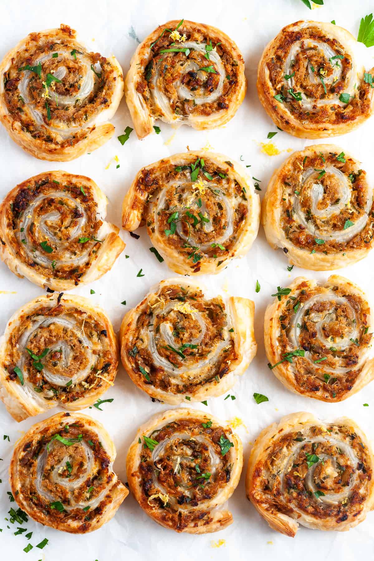 Tuna Puff Pastry Pinwheels
