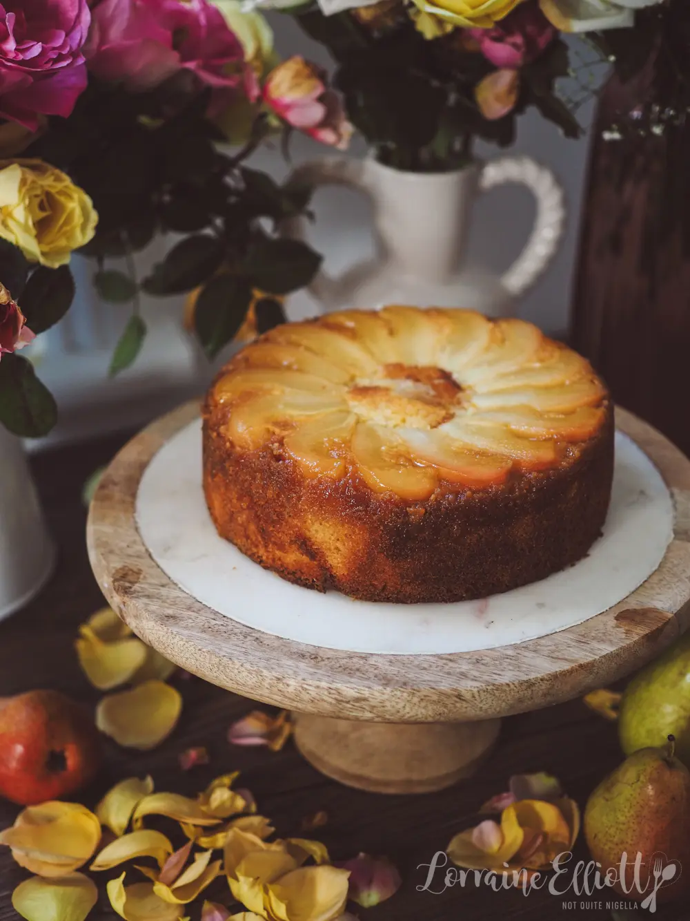 Upside Down Pear Cake Recipe