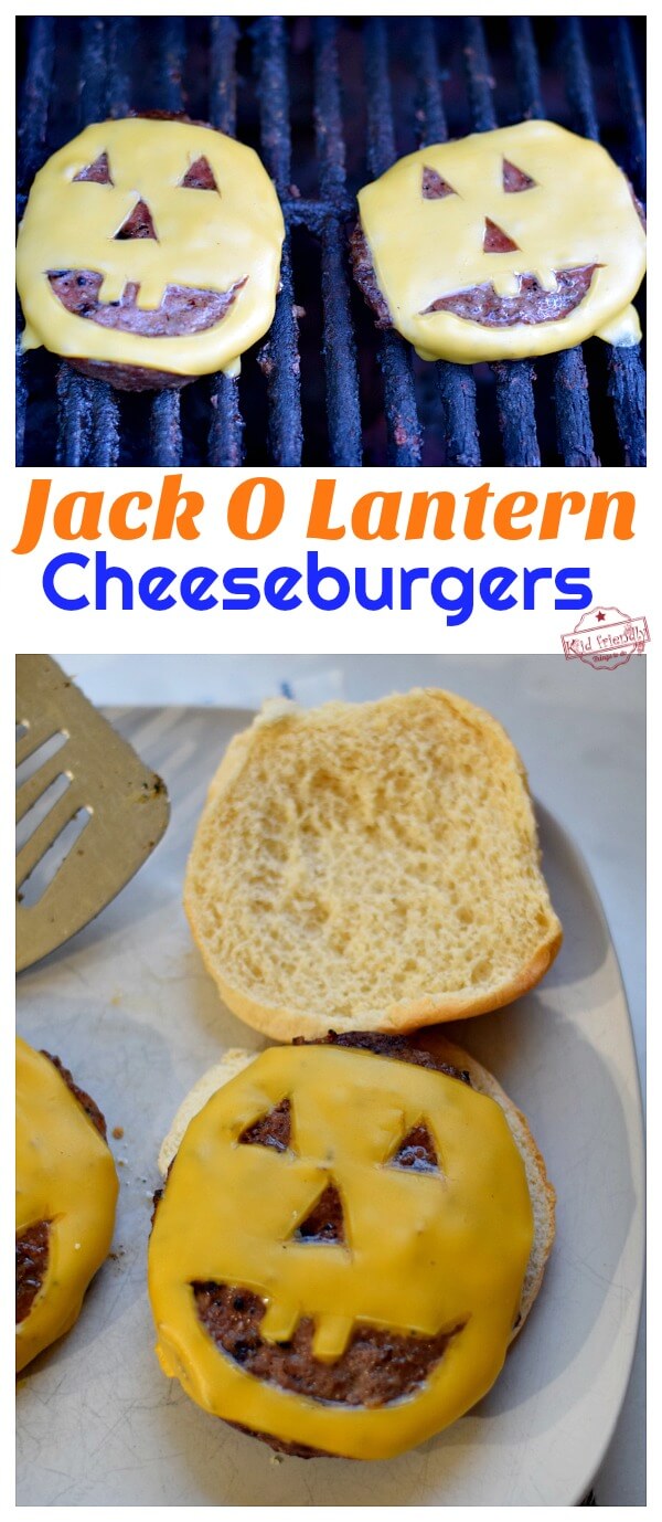 A Jack-O-Lantern Cheeseburger