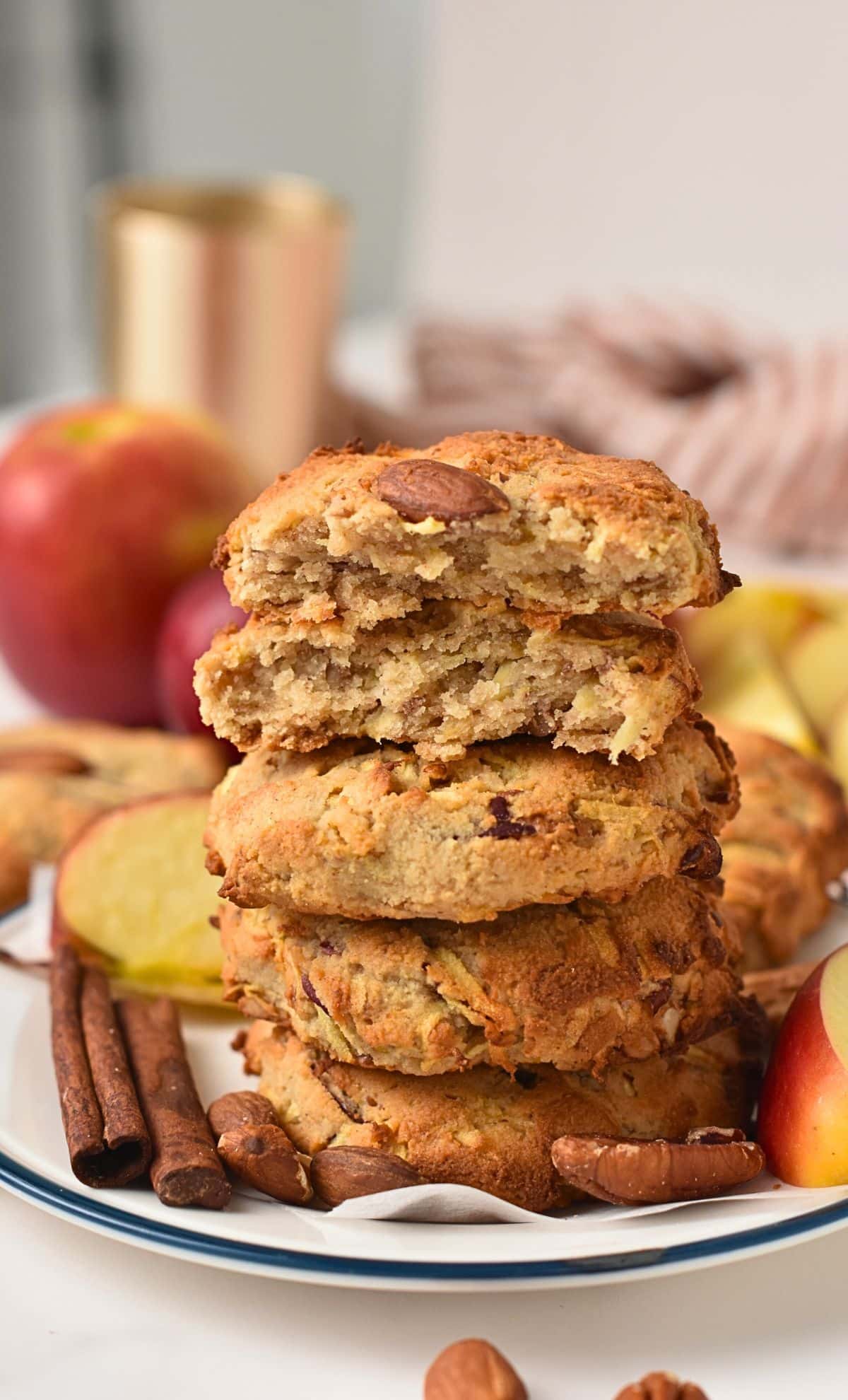 Almond Flour Apple Cookies (8g Protein, No Eggs, No Gluten)