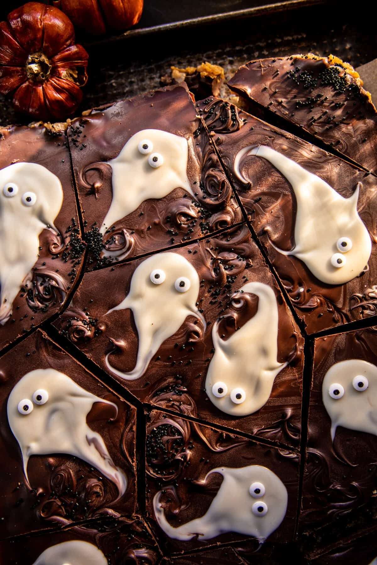 BOO! Chocolate Peanut Butter Bars