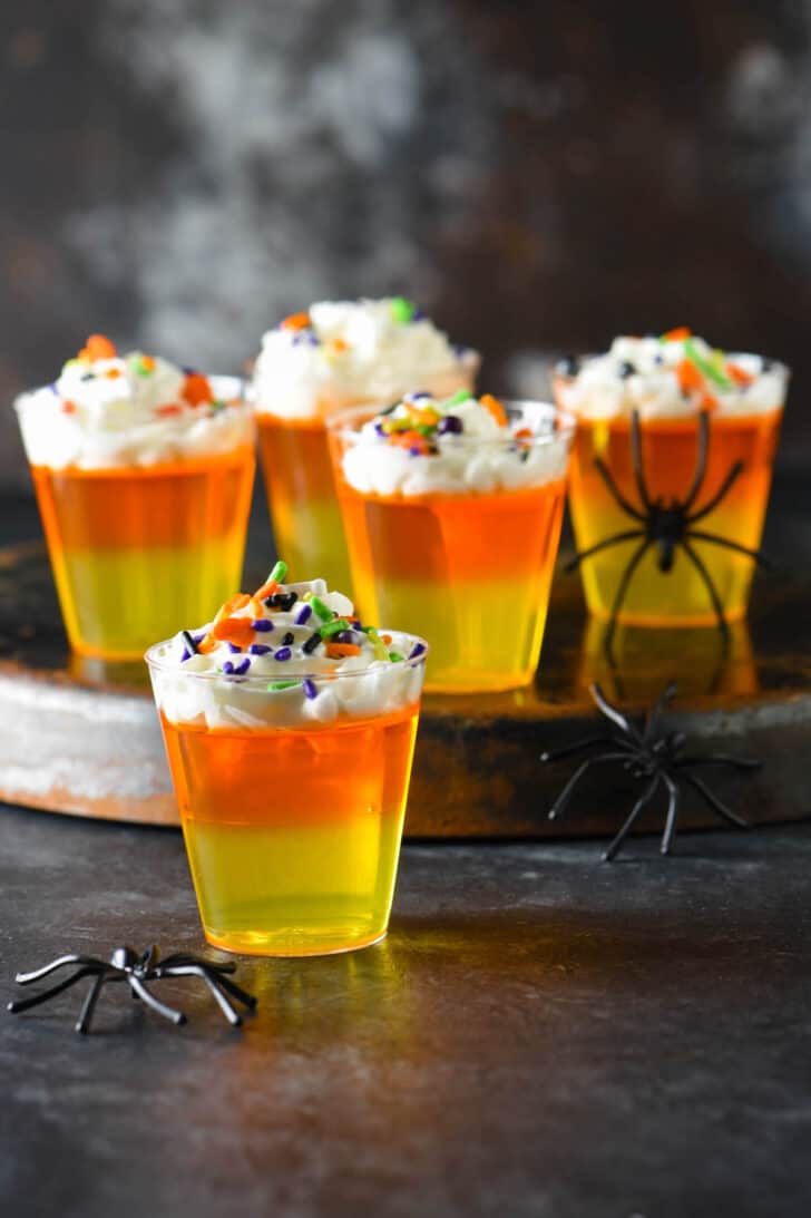 Candy Corn Jello Shots (Halloween)