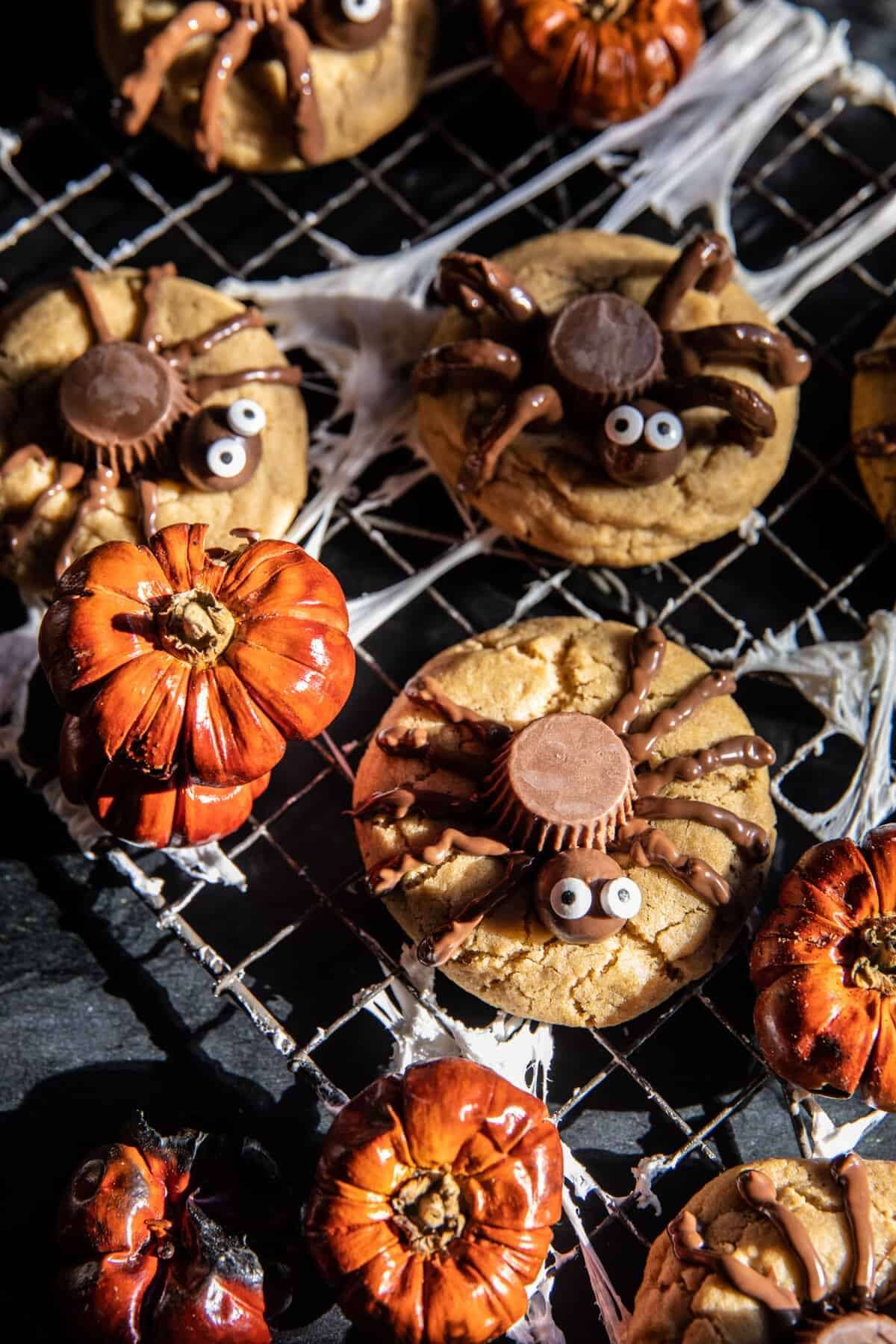Chewy Brown Sugar Peanut Butter Spider Cookies