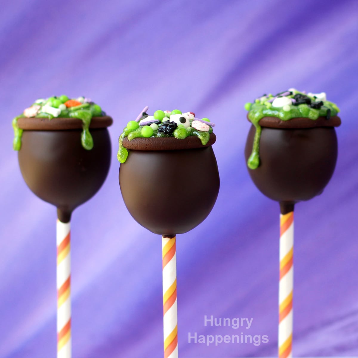 Chocolate Peanut Butter Cauldron Pops